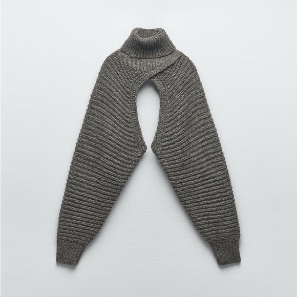 Zara Accessories - ZARA Gray Marl Turtleneck Arm Warmer / Sleeve Scarf – Size M